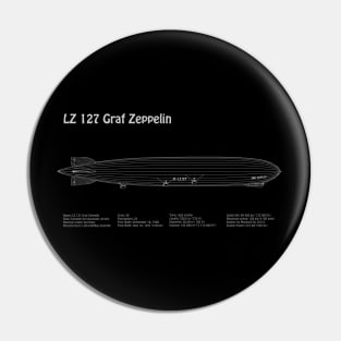 LZ 127 Graf Zeppelin Airship - PDpng Pin