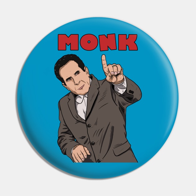 Adrian Monk Pin by Black Snow Comics