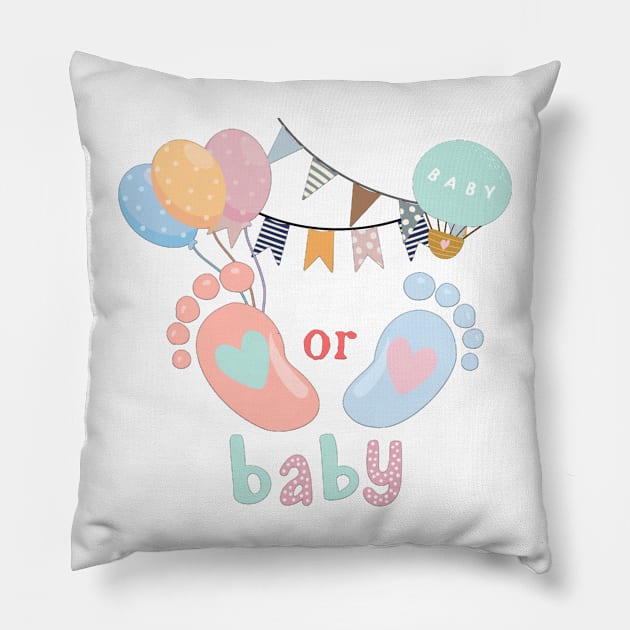 baby shower Pillow by Marnes