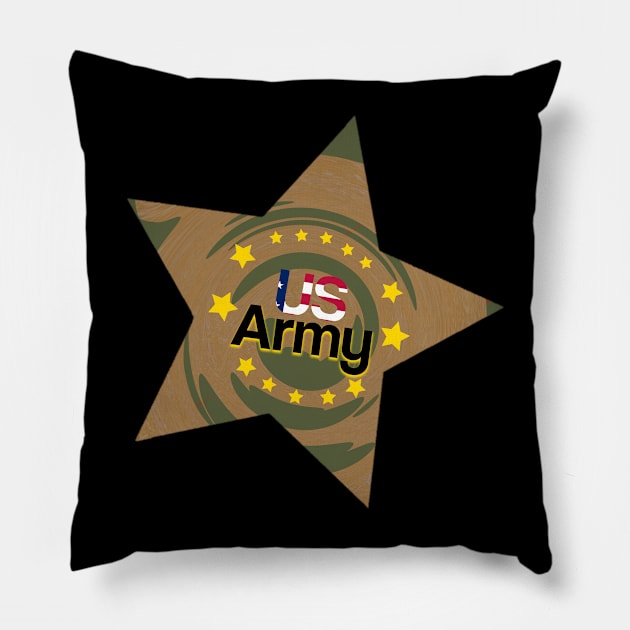 Us Army Star Pillow by Proway Design
