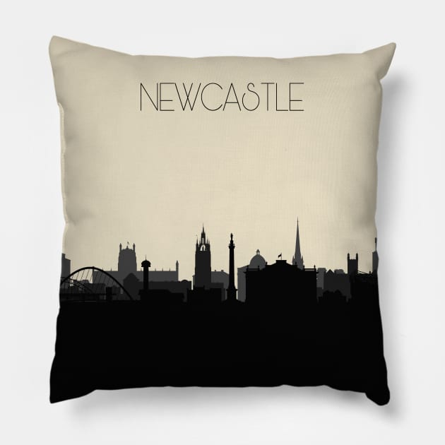 Newcastle Skyline Pillow by inspirowl