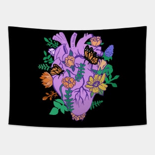 Pastel Goth Anatomical Heart Tapestry