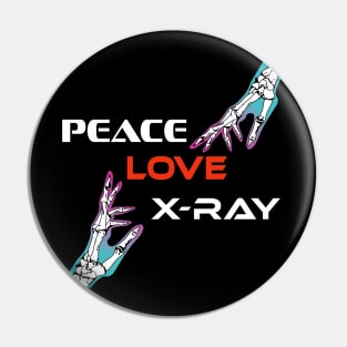 Peace-Love-X-Ray Radiology Technician Pin