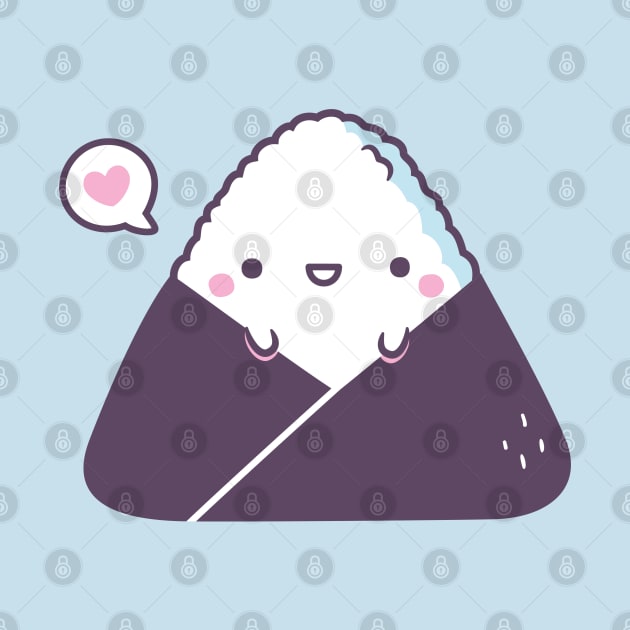 Cute Happy Onigiri Japanese Rice Ball by rustydoodle