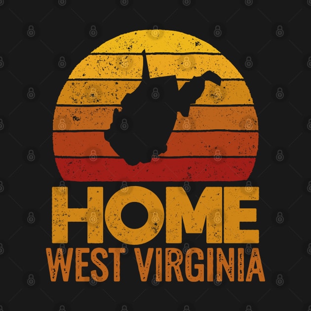  West Virginia Home - Vintage  West Virginia Home Retro Sunset Distressed by Ostakos