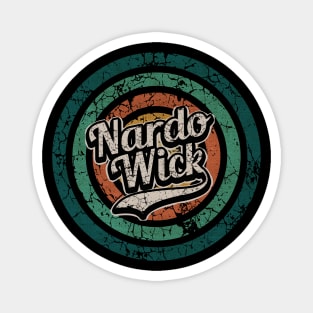 Nardo Wick // Retro Circle Crack Vintage Magnet