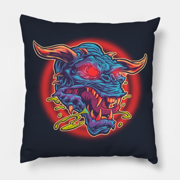 TERROR-DOG Pillow by beastpop