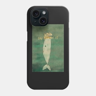 Moby Dick Whale Ship And Game of Tag Gold Foil Phone Case