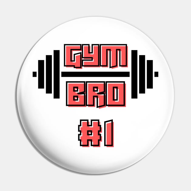 Gym Bro #1 Black Pin by Micapox