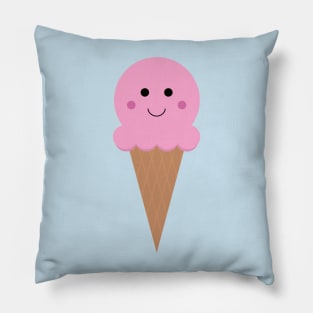 Pink Ice Cream Cone Pillow