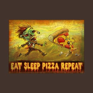 Eat Sleep Pizza Repeat Za Zombie T-Shirt