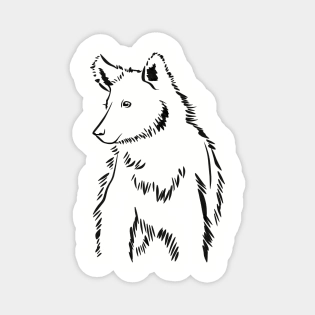 Bear Cub Furry Baby Animal Magnet by Griffelkinn