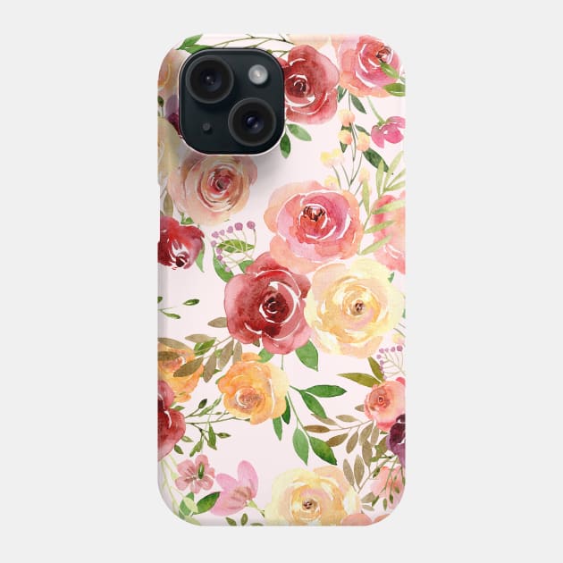 Pretty Peach Peony Floral Phone Case by epiclovedesigns