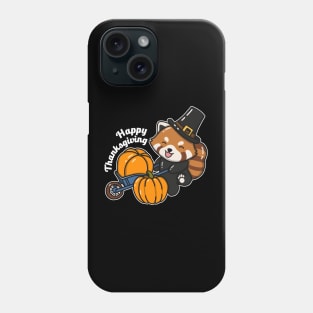 Cute Red Panda Harvesting Pumpkins Phone Case