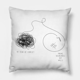 Making boundaries not walls creative concept Pillow