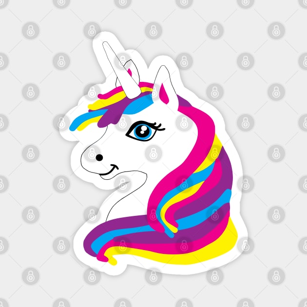 Rainbow Unicorn Magnet by CBV