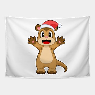 Meerkat Christmas Christmas hat Tapestry