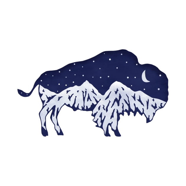 Snow Bison by rtsukamoto