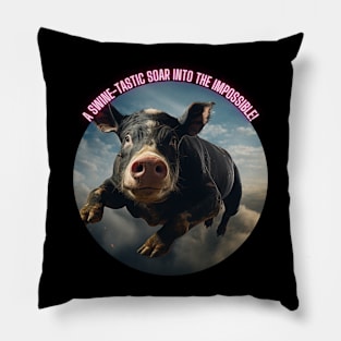 A Swine-Tastic Soar Into The Impossible! Pillow
