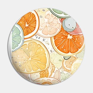 Colorful citrus slices pattern Pin