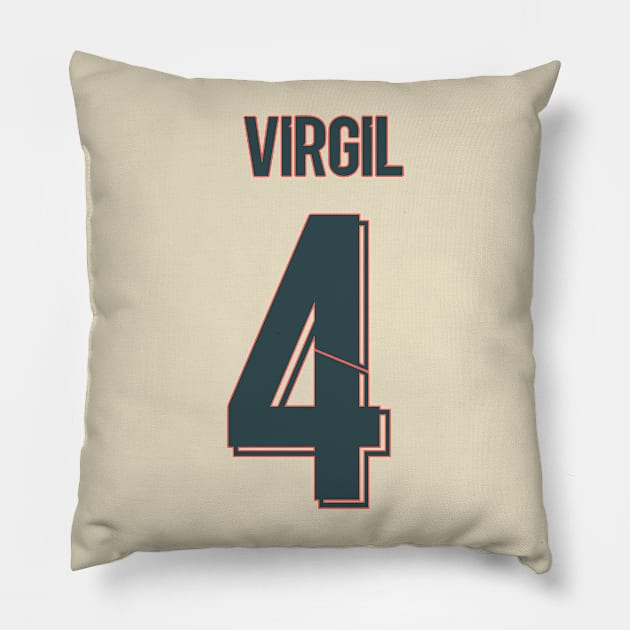 Virgil Van Dijk Liverpool jersey 21/22 Pillow by Alimator