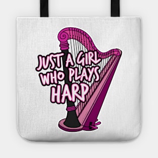 Just A Girl Who Plays Harp Female Harpist Tote