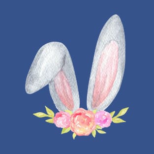 Easter bunny ears with floral T-Shirt