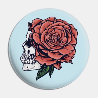 Rosy Skull Pin