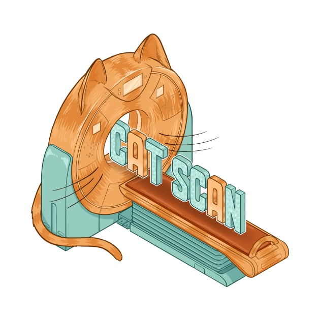 CAT - scanner isometric illustration by daddymactinus