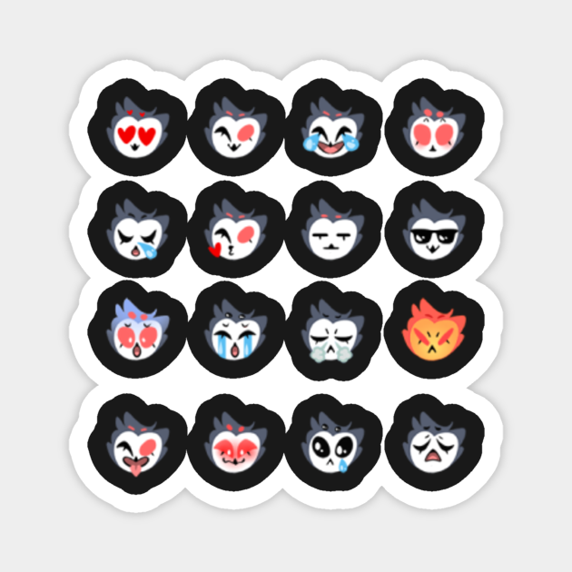 Helluva Boss - Stolas emoji stickers page - Helluva Boss - Magnet