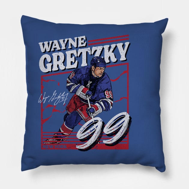 Wayne Gretzky New York R Power Pillow by lavonneroberson