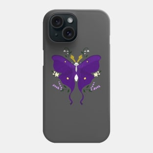 Enby Pride Moth Phone Case