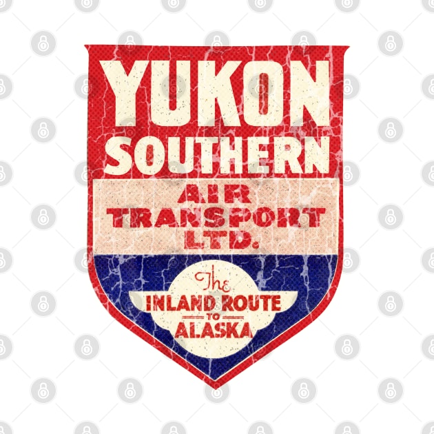 Yukon Southern Alaska Vintage Airlines Air Transport Luggage Distressed by TravelTime