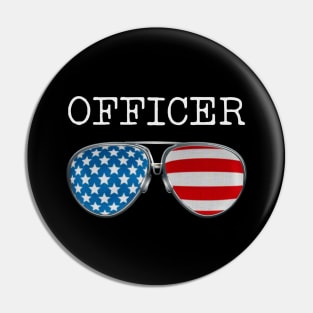 USA PILOT GLASSES OFFICER Pin