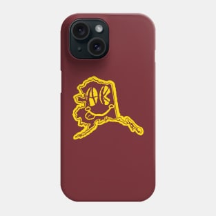 AK Eyes Alaska Grunge Smiling Face Yellow Phone Case