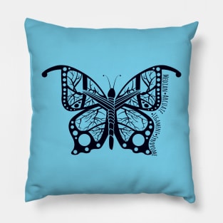 MALS Double Sided Butterfly (Black) Pillow