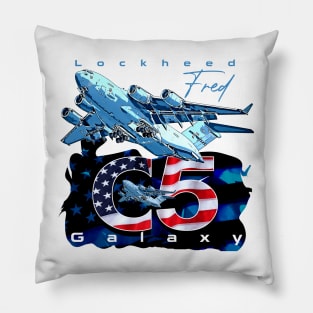 C5 Galaxy Us Air Force Aircraft Pillow