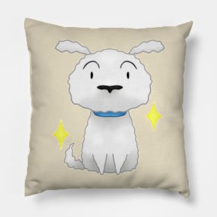 Fluffy white dog Pillow