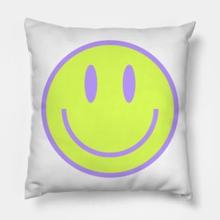 Smiley Face in Green Pillow