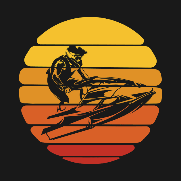 Jet ski driver sunset design gift ideas by HBfunshirts