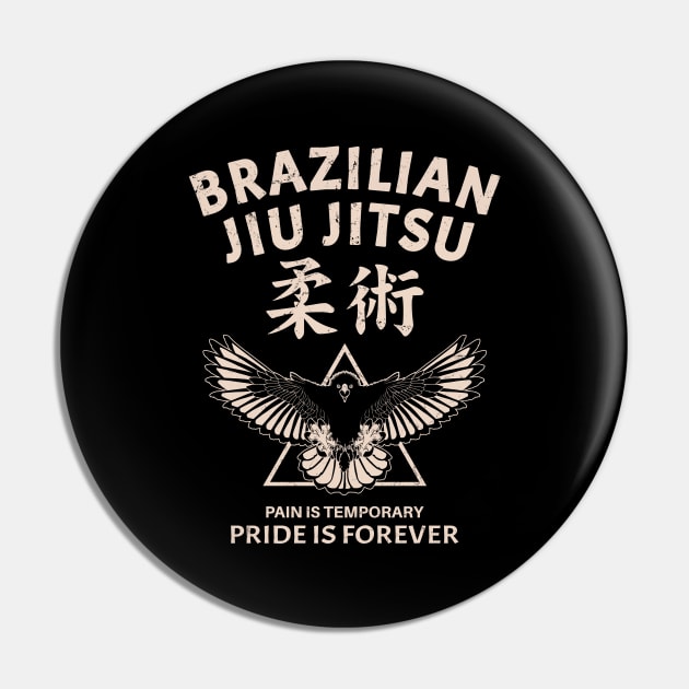 Jiu Jitsu Eagle Pin by NicGrayTees