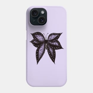 Butterfly Abstract Ink Drawing Phone Case