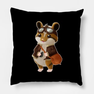 Cute Adventurer Hamster Pillow