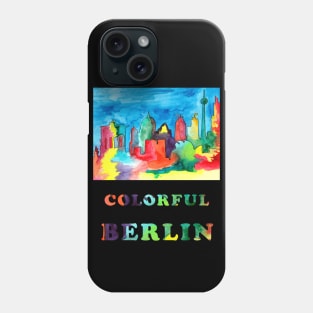 Colorful Berlin - watercolour sketch of Berlin landmarks Phone Case