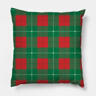 Christmas red and green plaid pattern Pillow