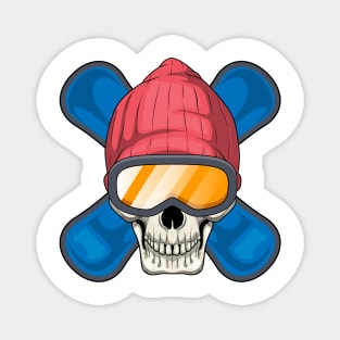 Skull Snowboard Winter sports Magnet