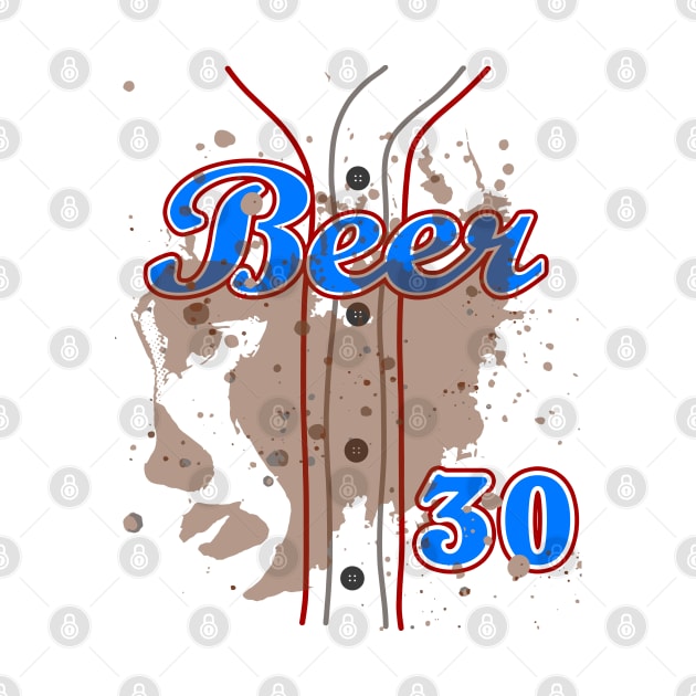 BEER 30 Beer Drinker Halloween Costume Tailgate Party Shirt Blue by TeeCreations