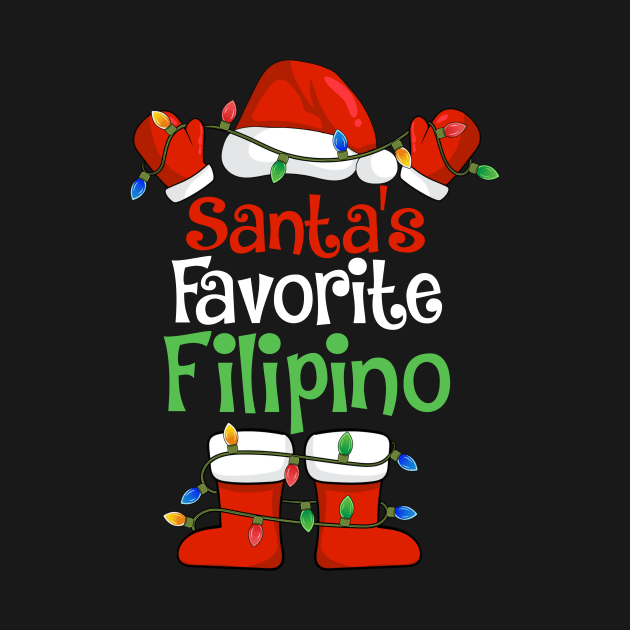 Santa's Favorite Filipino Funny Christmas Pajamas by cloverbozic2259lda