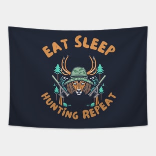 Eat sleep hunting repeat Tapestry