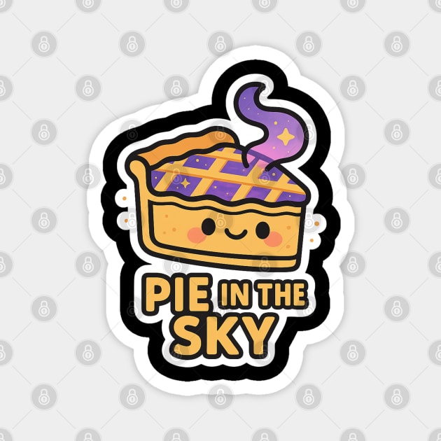 Pie in the Sky – Cute Space Dessert Art | Funny Cosmic Foodie Tee Magnet by Anne Lee